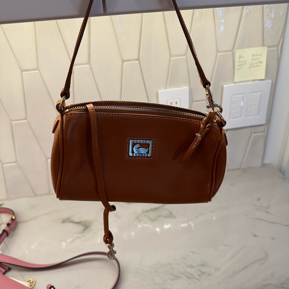 Dooney & Bourke Brown Leather Crossbody Bag - Picture 2 of 5